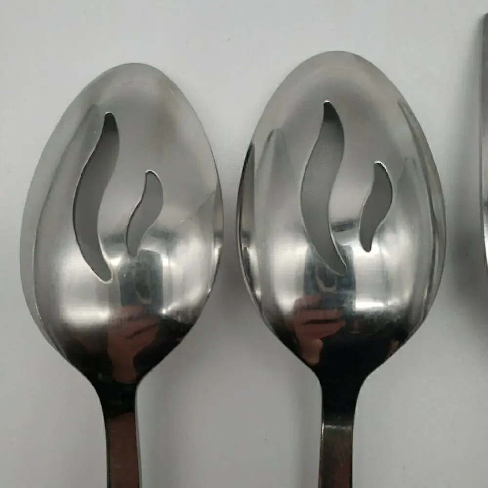 5 PC Wallace JULIENNE Pierced Serving Spoon & Serving Forks Stainless Korea